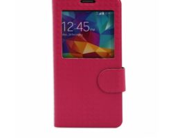 Obien Etui/Support Samsung Galaxy S5 en Similicuir Fuchsia